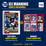 Eli Manning New York Giants Football Fan Bundle - 2026 Topps Team Set + 6 Card Legend Pack