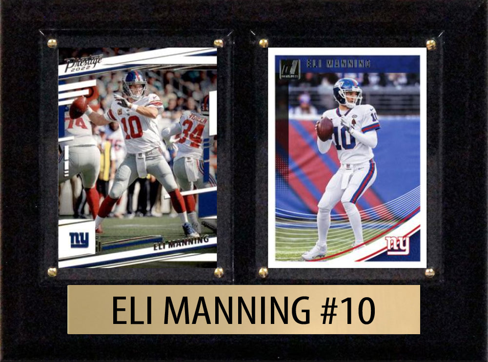 Eli Manning Score Donruss 2025 2024  2 Card 6" x 8" Plaque New York Giants hand-collated team set