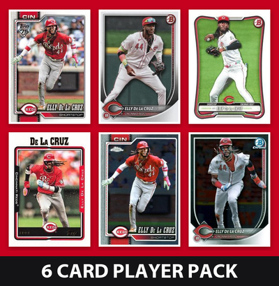 Elly De La Cruz 6 Card Player Pack 2026 2025 Topps Bowman Cincinnati Reds
