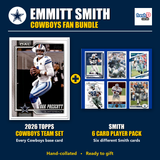 Emmitt Smith Dallas Cowboys Football Fan Bundle - 2026 Topps Team Set + 6 Card Player Pack