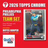 2026 Topps Chrome Baseball Team Set 12 Cards Philadelphia Phillies Harper Schwarber