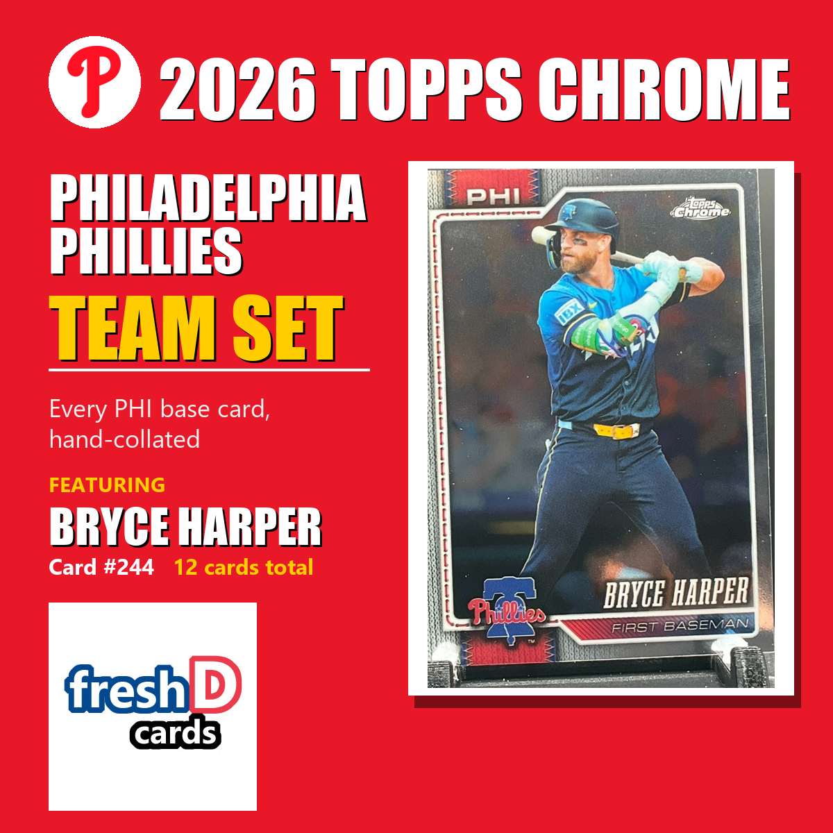 Philadelphia Phillies 2026 Topps Chrome team set
