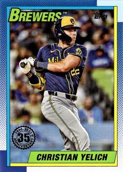 2025 Topps Series 1 1990 Topps Baseball Christian Yelich #T90-17