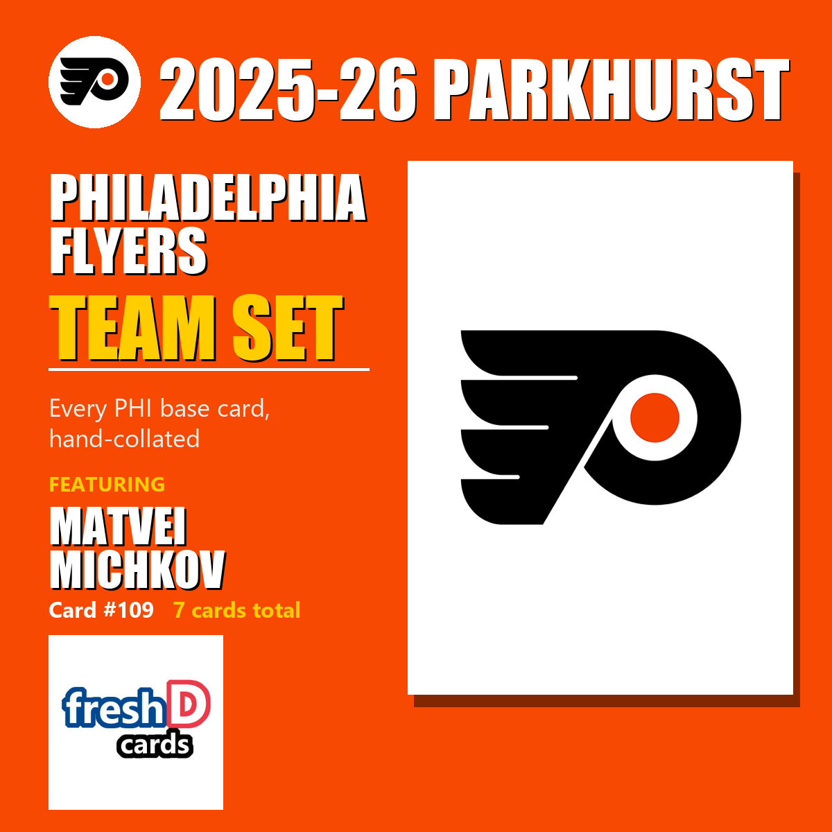 Philadelphia Flyers 2025-26 Parkhurst team set