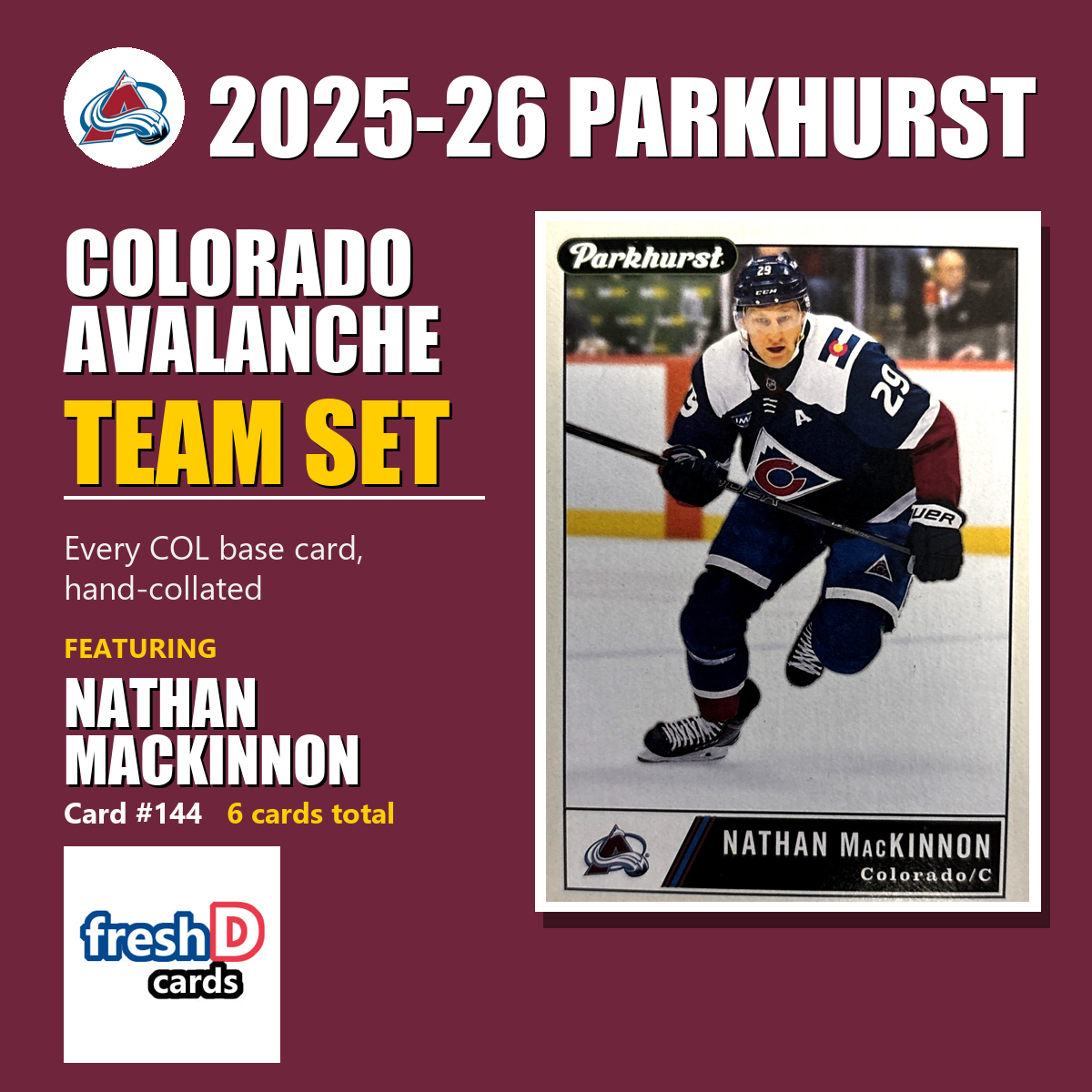Colorado Avalanche 2025-26 Parkhurst team set