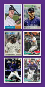 2024 Topps Archives Team Set Colorado Rockies Kris Bryant Charlie Blackmon 1961 1970 1994