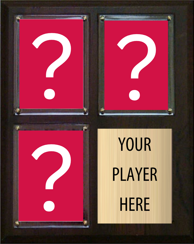 Custom 3-Card Fan Plaque - Your Player Here