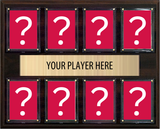 Custom Premium Fan Cave Plaque — Your Player, Your Team (8 Cards)