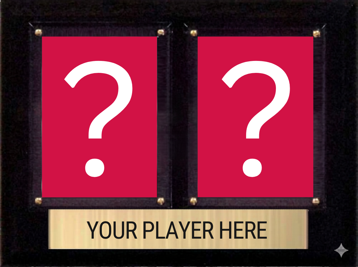 Custom 2-Card Fan Plaque — Your Player Here