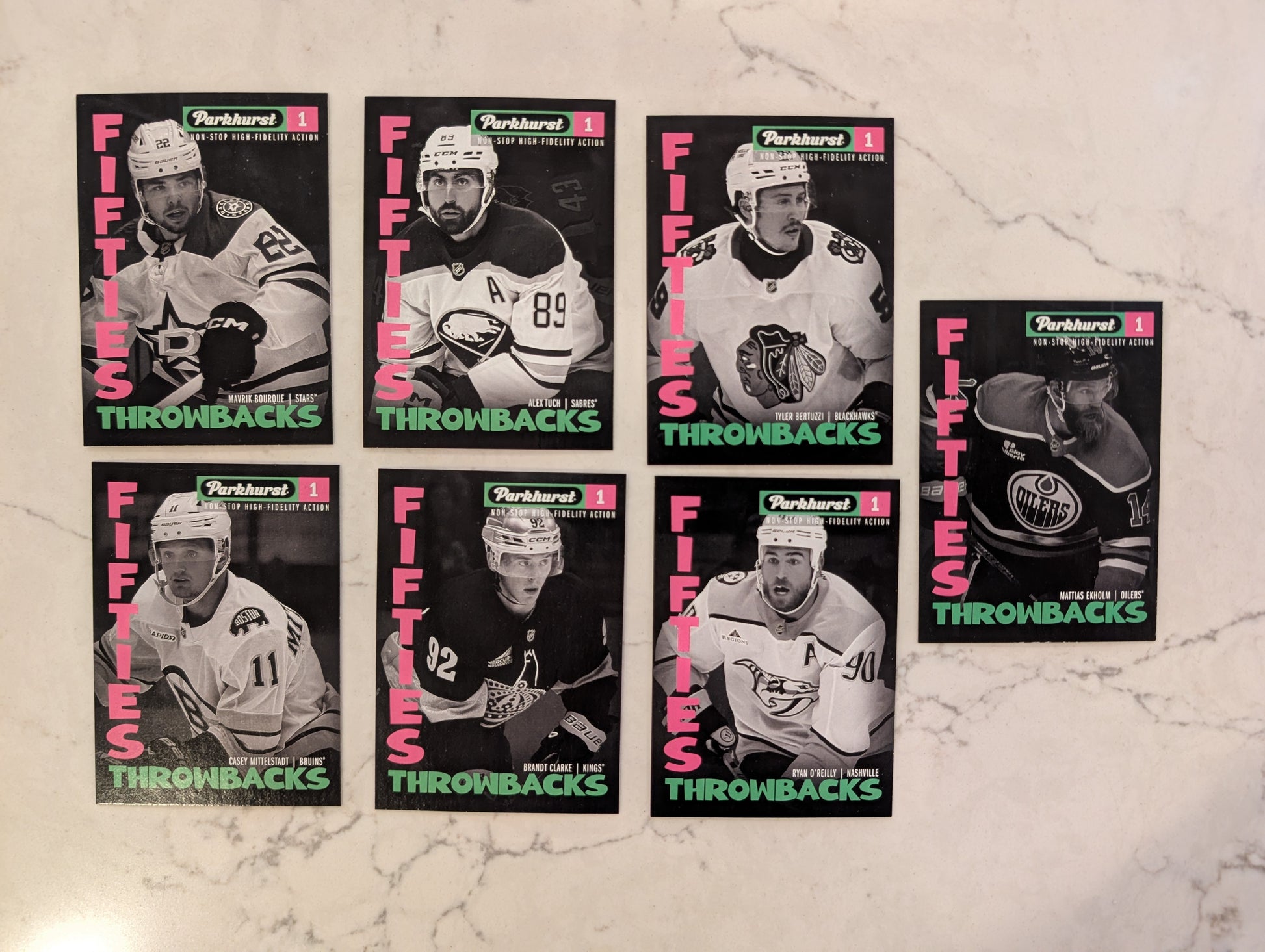 2025-26 Parkhurst Fifties Throwbacks starter set - 7 cards