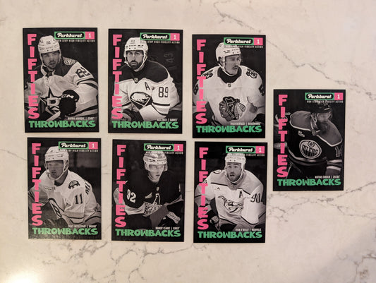 2025-26 Parkhurst Fifties Throwbacks starter set - 7 cards