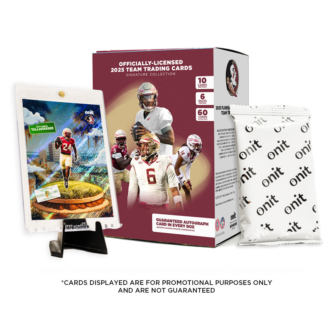 Florida State University Football 2025 Trading Cards - Platinum Box hand-collated team set