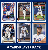 Francisco Lindor 6 Card Player Pack 2026 2025 2024 Bowman Topps New York Mets