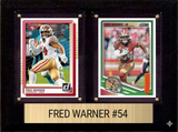 Fred Warner San Francisco 49ers Fan Gift Plaque 6x8 2 Cards Prizm, Donruss, Score 2024 2025 2026