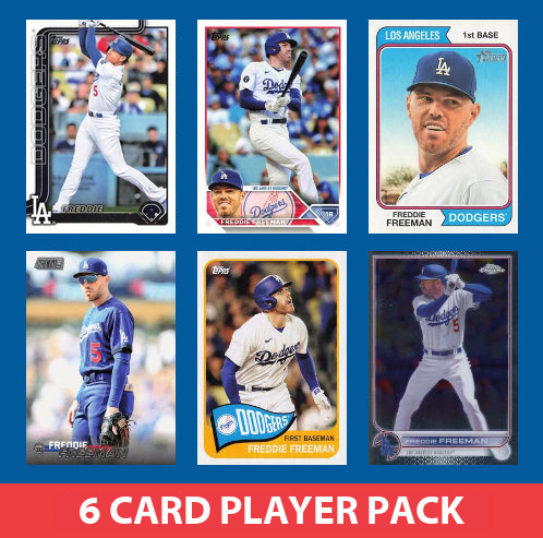 Freddie Freeman LA Dodgers 6 Card Player Pack 2025 2024 Topps Bowman