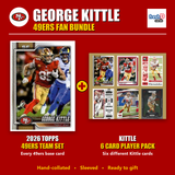 George Kittle San Francisco 49ers Football Fan Bundle - 2026 Topps Team Set + 6 Card Player Pack