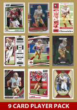 George Kittle 9 Card Player Pack 2023 2024 2025 Donruss Panini Score SF 49ers
