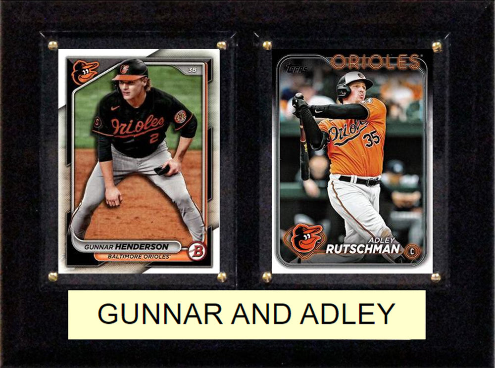 Gunnar Henderson Adley Rutschman Baltimore Orioles 2024 Topps Bowman Plaque hand-collated team set