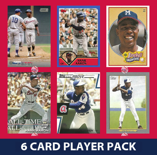 Hank Aaron Atlanta Braves 6 Card Legend Pack Topps Bowman 2025 2024 2023