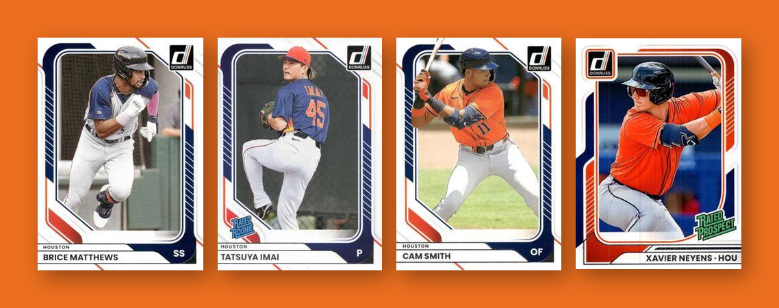 2026 Donruss Baseball Team Set 4 Cards Houston Astros Smith Matthews