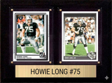 Howie Long Las Vegas Raiders Hall of Fame Fan Gift Plaque 6x8 2 Cards Prizm, Donruss, Score 2024 2025 2026