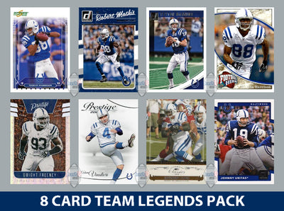 Indianapolis Colts 8 Card Legends Pack Donruss Topps Panini plaque