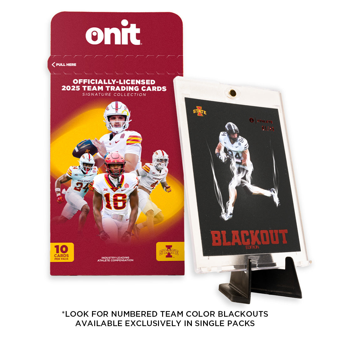 Iowa State University Football 2025 Trading Cards - Single Pack hand-collated team set