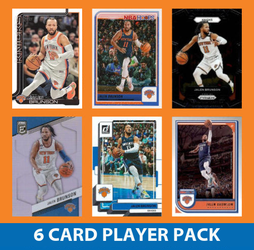 Jalen Brunson 6 Card Player Pack 2023-24 Hoops Donruss Panini New York Knicks