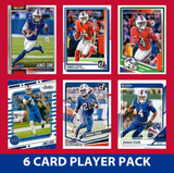 James Cook 6 Card Player Pack  2024 2025 Donruss Panini Score Buffalo Bills