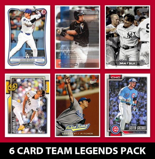 Japan Legends 6 Card MLB  Pack 2025 2024 2023 Topps Bowman Ohtani Matsui Ichiro Darvish