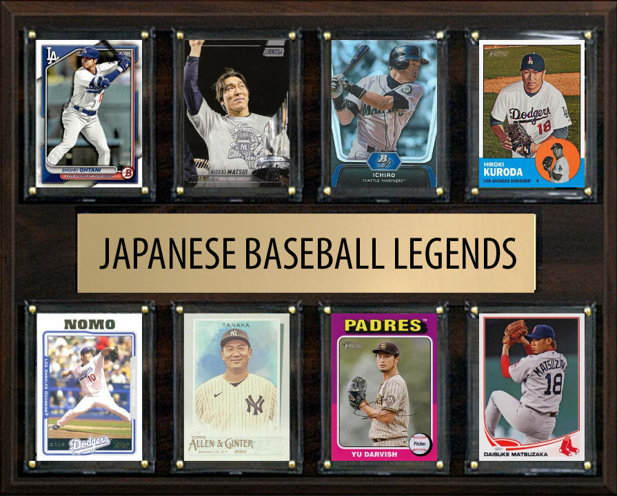 Japanese Legends Plaque 8 Cards Ohtani Matsui Ichiro Darvish Tanaka Nomo hand-collated team set