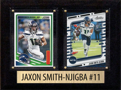 Jaxon Smith-Njigba JSN Score Donruss 2025 2 Card 6" x 8" Plaque Seattle Seahawks hand-collated team set