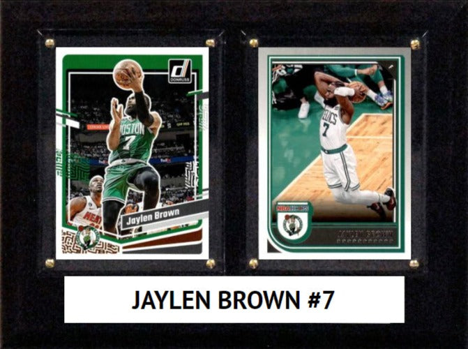 Jaylen Brown #7 Boston Celtics 2023 2024 Donruss Hoops Card Plaque 6x8 hand-collated team set