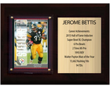 Jerome Bettis Pittsburgh Steelers Hall of Fame Stats Plaque 6x8 1 Card Prizm, Donruss, Score 2024 2025 2026