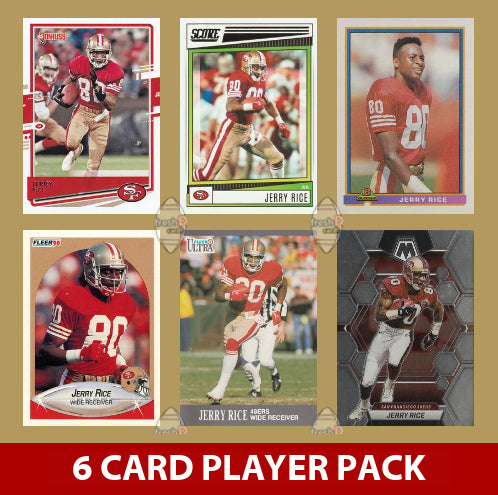 Jerry Rice 6 Card Legend Pack 2024 2025 Donruss Topps Panini Score San Francisco 49ers