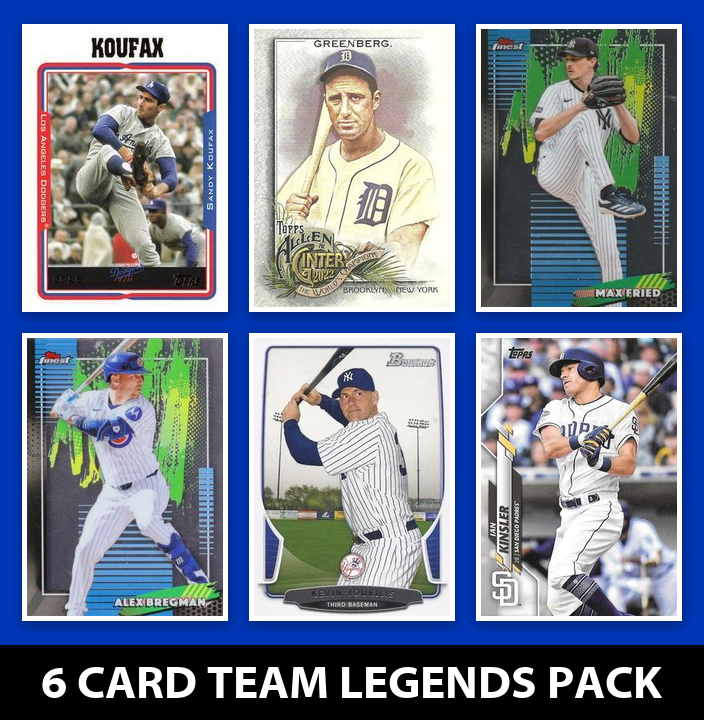 Jewish Legends 6 Card MLB  Pack 2024 2023 Topps Bowman Koufax Bregman Shawn Green