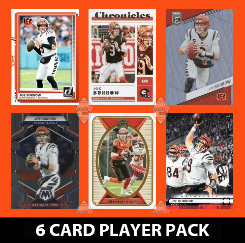 Joe Burrow Cincinnati Bengals Football Fan Bundle - 2026 Topps Team Set + 6 Card Player Pack