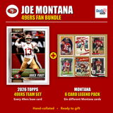 Joe Montana San Francisco 49ers Football Fan Bundle - 2026 Topps Team Set + 6 Card Legend Pack