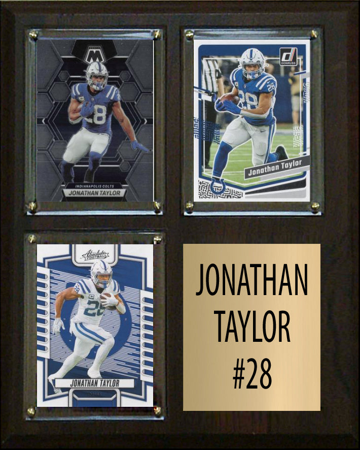 Jonathan Taylor 3 Card plaque