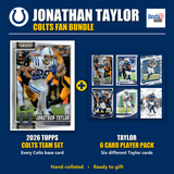 Jonathan Taylor Indianapolis Colts Football Fan Bundle - 2026 Topps Team Set + 6 Card Player Pack