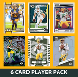 Jordan Love 6 Card Player Pack 2023 2024 2025 Donruss Panini Score Green Bay Packers
