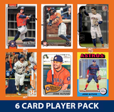 Jose Altuve Houston Astros 6 Card Player Pack 2025 2024 Topps Bowman