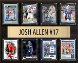 Josh Allen #17 8 Card Plaque Donruss Fleer Topps 2023 2024 Buffalo Bills