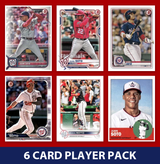 Juan Soto 6 Card Player Pack 2022 2021 2020 Bowman Topps Washington Nationals