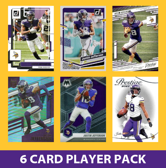 Justin Jefferson Minnesota Vikings Football Fan Bundle - 2026 Topps Team Set + 6 Card Player Pack