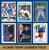 Kansas City Royals 6 Card Legends Pack 2023 2024 Topps Bowman George Brett Bo
