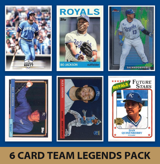 Kansas City Royals 6 Card Legends Pack 2023 2024 Topps Bowman George Brett Bo