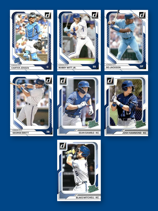 2026 Donruss Baseball Team Set 7 Cards Kansas City Royals Witt Brett