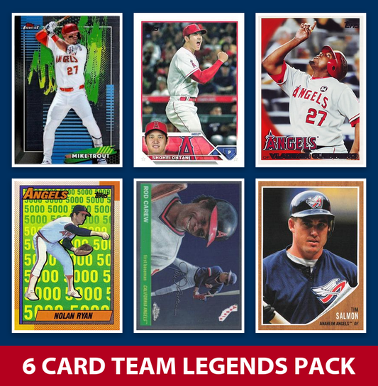 LA Angels 6 Card Legends Pack 2023 Topps Bowman Trout Ohtani Nolan Ryan Erstad
