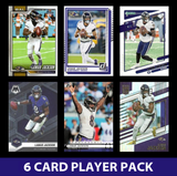Lamar Jackson 6 Card Player Pack 2023  2024 2025 Donruss Panini Score Baltimore Ravens